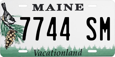 ME license plate 7744SM