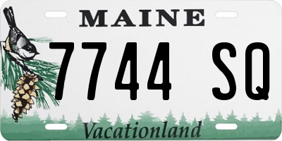 ME license plate 7744SQ