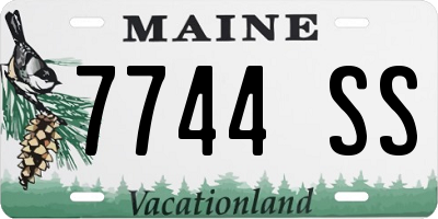 ME license plate 7744SS
