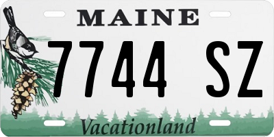 ME license plate 7744SZ