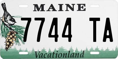 ME license plate 7744TA
