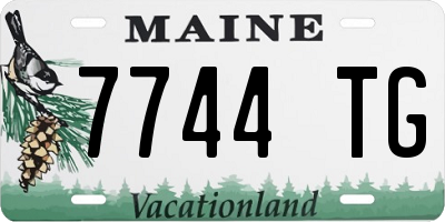ME license plate 7744TG