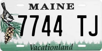 ME license plate 7744TJ