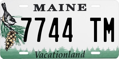 ME license plate 7744TM