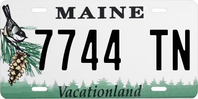 ME license plate 7744TN