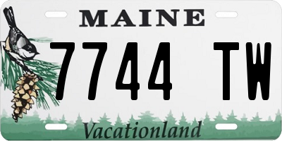 ME license plate 7744TW