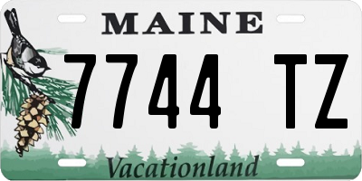 ME license plate 7744TZ