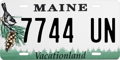 ME license plate 7744UN