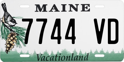 ME license plate 7744VD