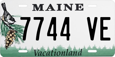 ME license plate 7744VE
