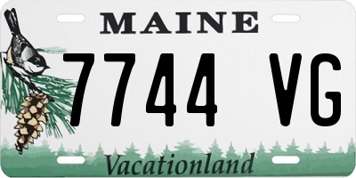 ME license plate 7744VG