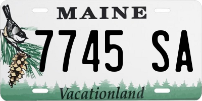 ME license plate 7745SA