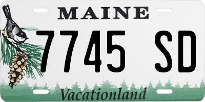 ME license plate 7745SD