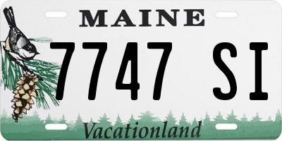 ME license plate 7747SI