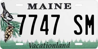 ME license plate 7747SM