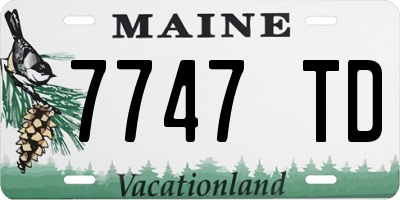 ME license plate 7747TD