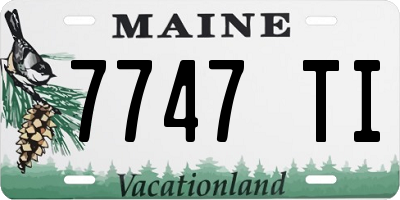 ME license plate 7747TI