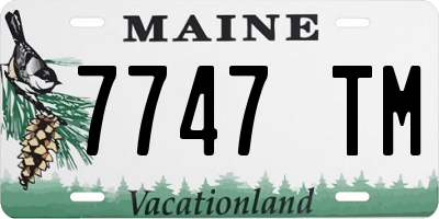 ME license plate 7747TM