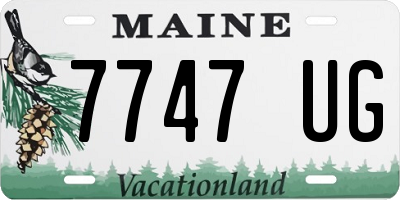 ME license plate 7747UG