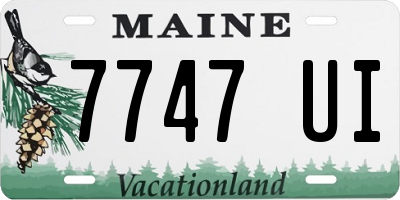 ME license plate 7747UI
