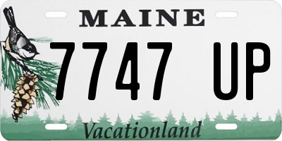 ME license plate 7747UP