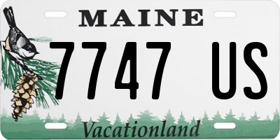 ME license plate 7747US