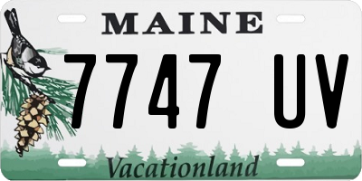 ME license plate 7747UV