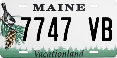 ME license plate 7747VB