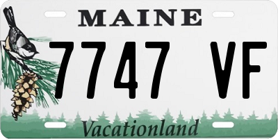 ME license plate 7747VF