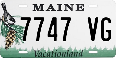 ME license plate 7747VG