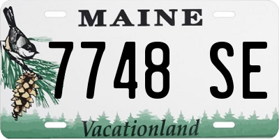 ME license plate 7748SE