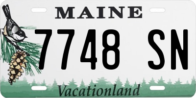 ME license plate 7748SN