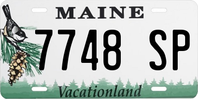 ME license plate 7748SP