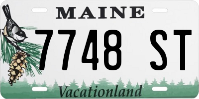 ME license plate 7748ST