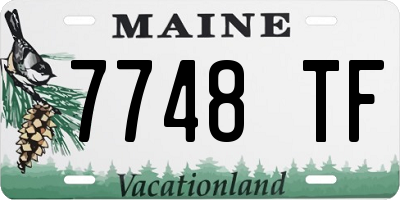 ME license plate 7748TF