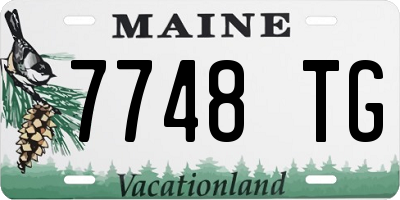 ME license plate 7748TG