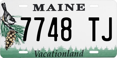 ME license plate 7748TJ