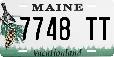 ME license plate 7748TT