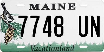 ME license plate 7748UN
