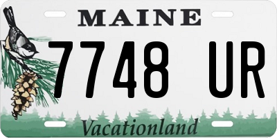 ME license plate 7748UR