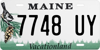 ME license plate 7748UY