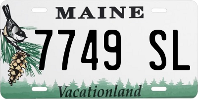 ME license plate 7749SL