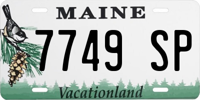 ME license plate 7749SP