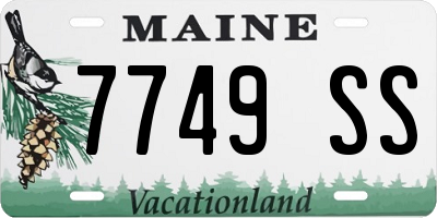 ME license plate 7749SS