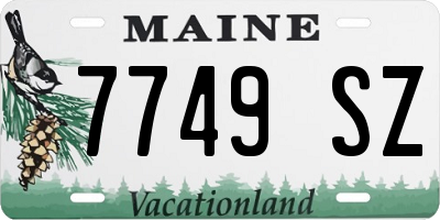 ME license plate 7749SZ