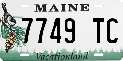 ME license plate 7749TC