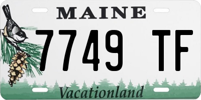 ME license plate 7749TF
