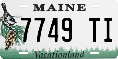 ME license plate 7749TI