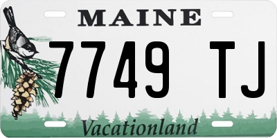 ME license plate 7749TJ