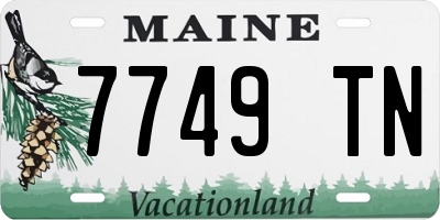 ME license plate 7749TN